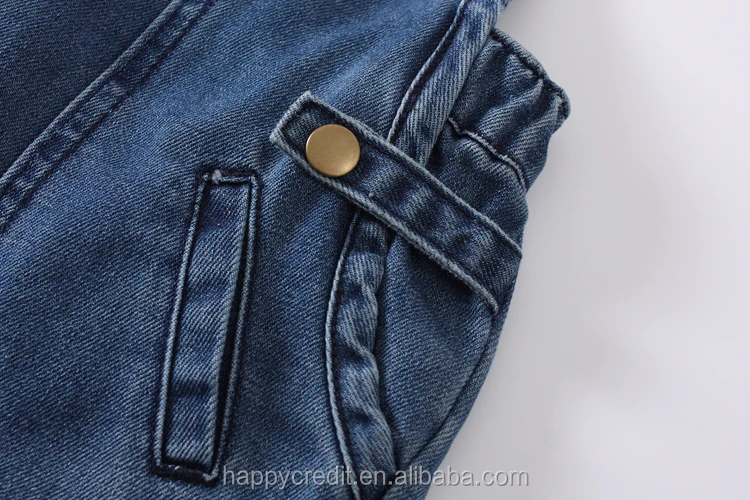 
Custom Embroidered Rainbow Cloud Buckle Up Bib Denim Overalls for Girls 