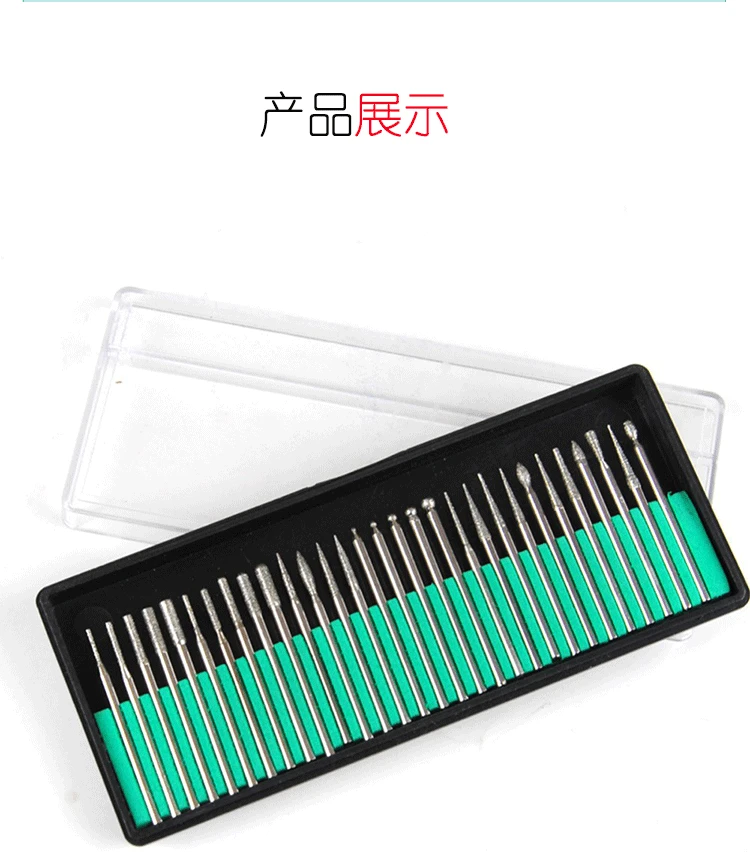 Top quality Tungsten 30 pieces Ceramic tungsten Carbide Nail Drill Bit Bits Set