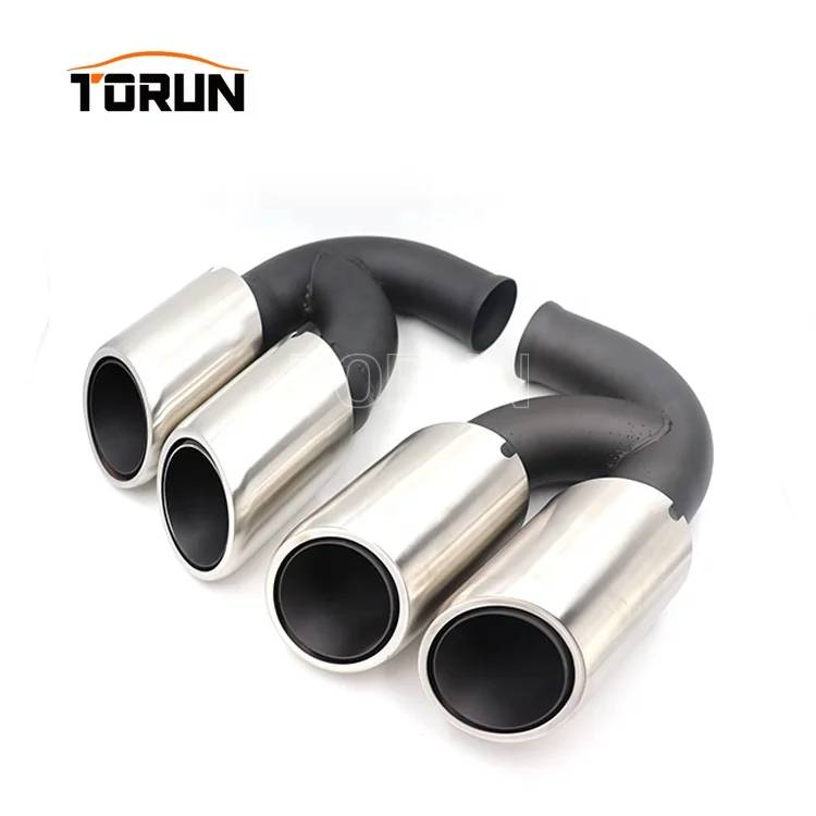 Hot sale high quality Universal exhaust car muffler 10-14 Cayenne 958 V6 Round Brush