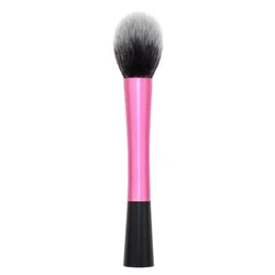 Big Rose Pink Flame Powder Blush Brush Long Aluminum Handle Contour Brush