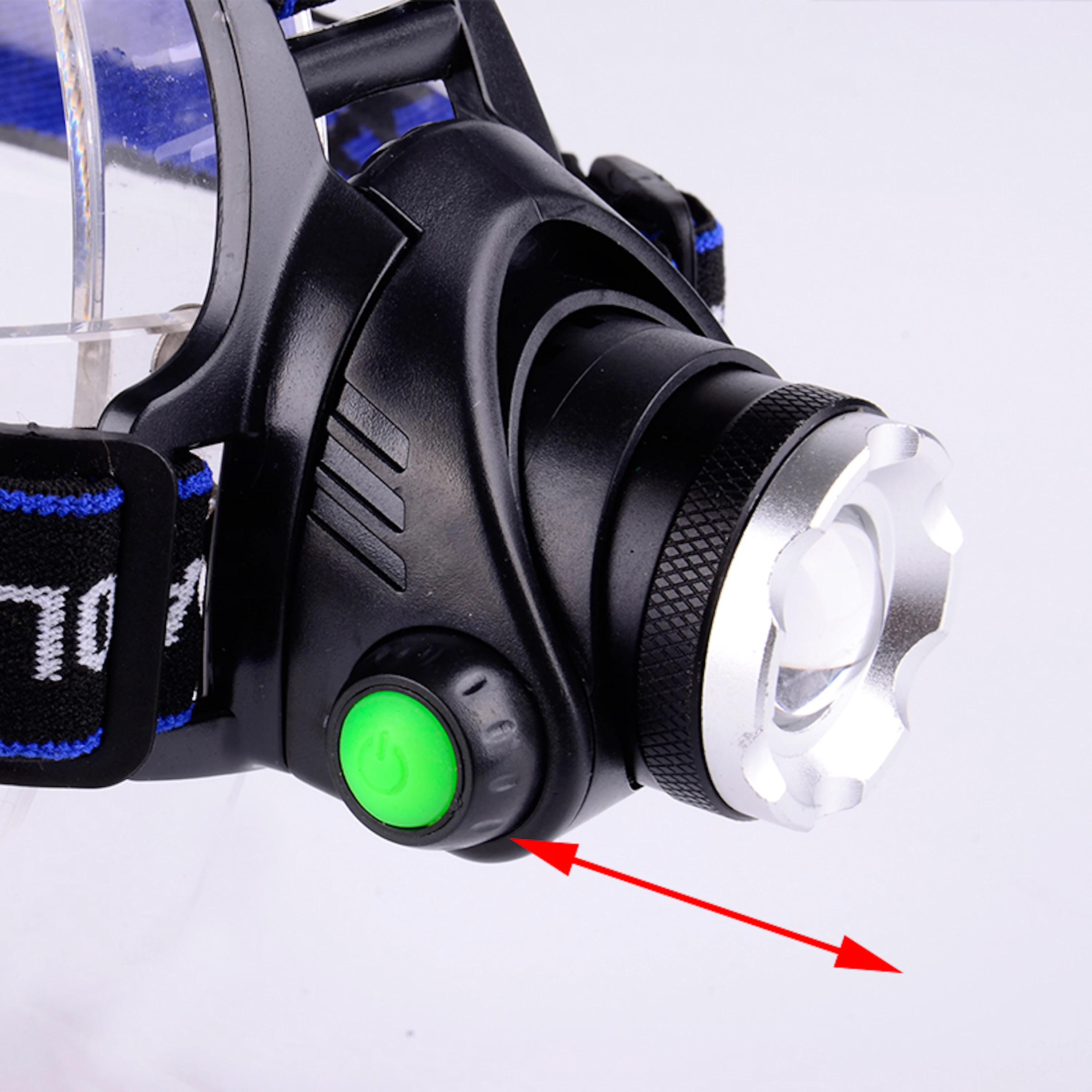 LED Headlamp Rechargeable Head Lamp Zoom Waterproof 18650 Headlight Flashlight 3 Modes USB Charging Camping Hunting