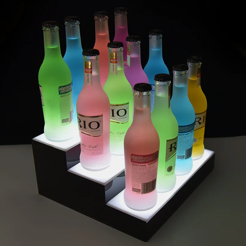 Modern led wine bottle acrylic spoons and forks display stand for 4-9pcs