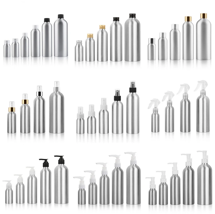 30ml 50ml 100ml 200ml 250ml 500ml 1oz small aluminum bottle cosmetic 30ml