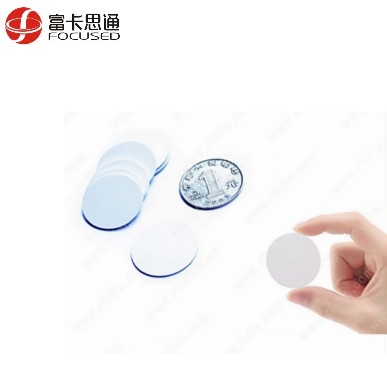 Водонепроницаемая бирка для монет из ПВХ с принтом NTAG215 NFC 13,56 МГц, маленькая RFID-бирка