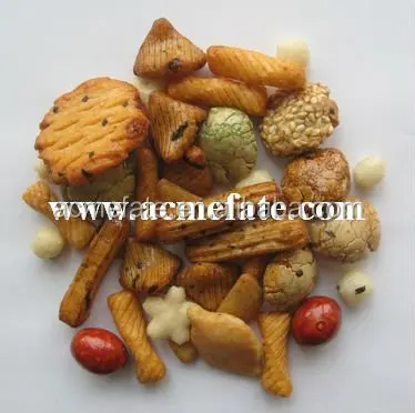 High Quantity Thai Flavored Mixed Colourful Rice Crackers
