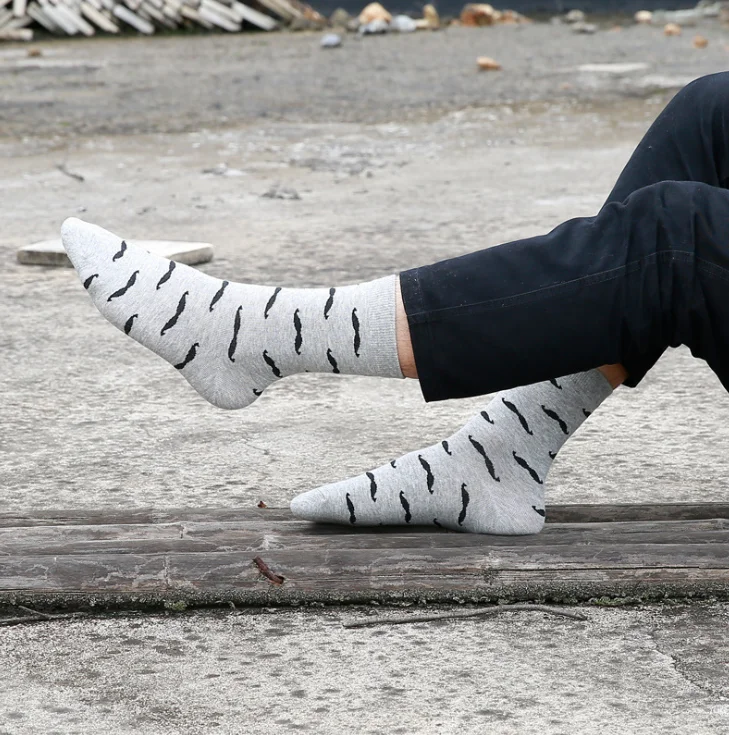 Luxury Colorful Cotton Fun Novelty Dress Mustache Socks
