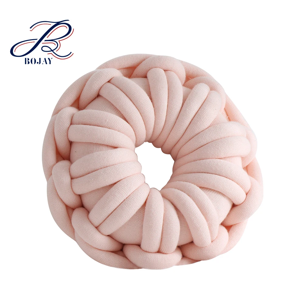 Simple Design Round Solid Chunky Throw Pillow Knot Cushion Floor Sleeping Couch  Decorative Pillow
