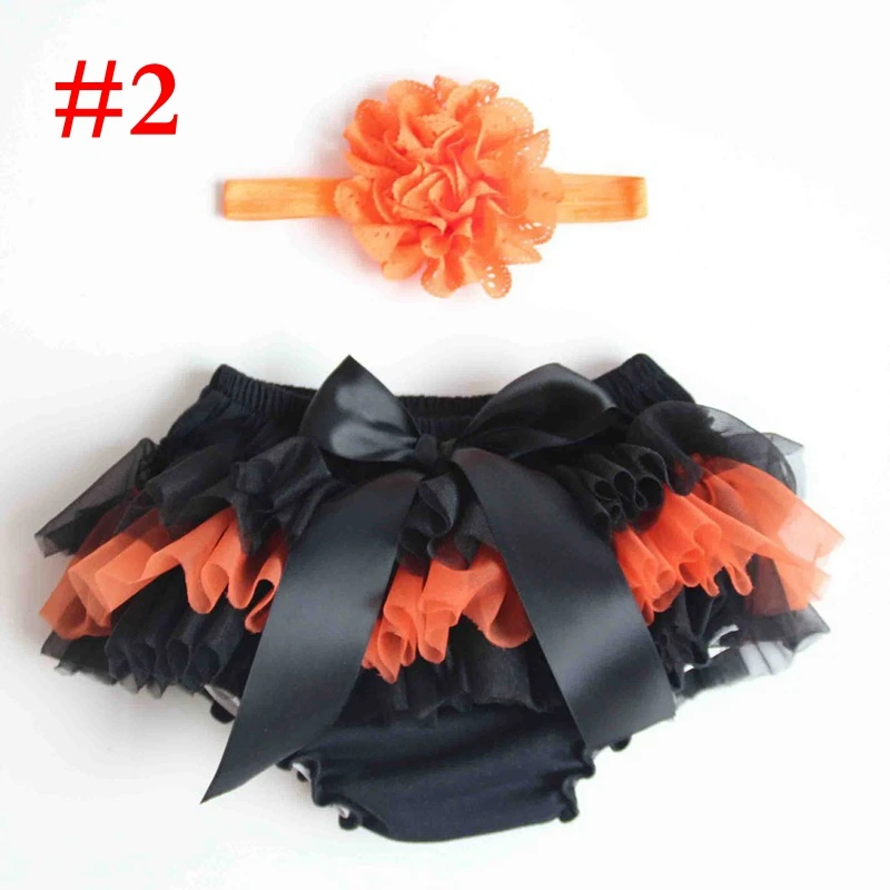
Girls Mesh TUTU Bloomers Sets With fabric flowers Headbands Kids Infant PP pants Underwear 