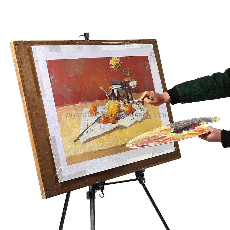 Synthetic Nylon Hair Metal Handle Pocket Travel Artist Paint Brush For Watercolor Acrylic Oil Gouache Painting