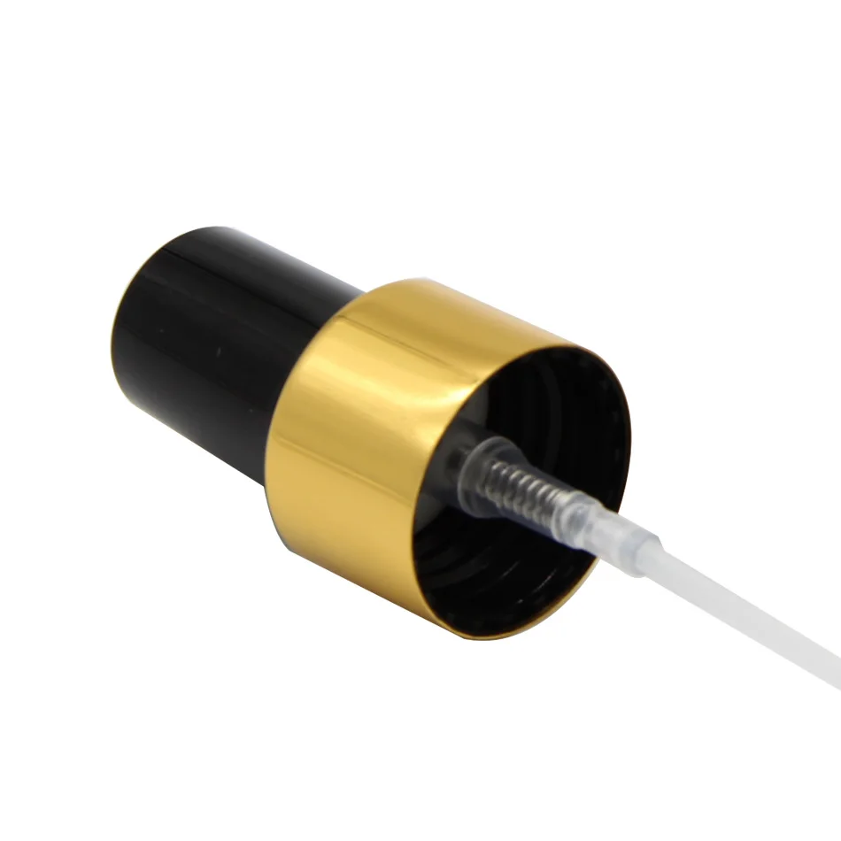 Luxury 24/410 20/410 18/410 shiny silver aluminum fine mist perfume sprayerr pump