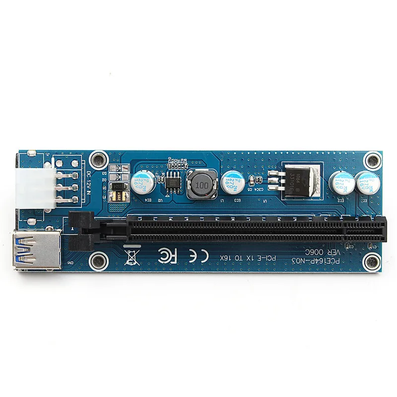 4pcs Stable Version PCI Express Extender Riser Card PCI-E 1X To 16X USB 3.0 To Extension Power Cable For ETH GPU Mining Machine