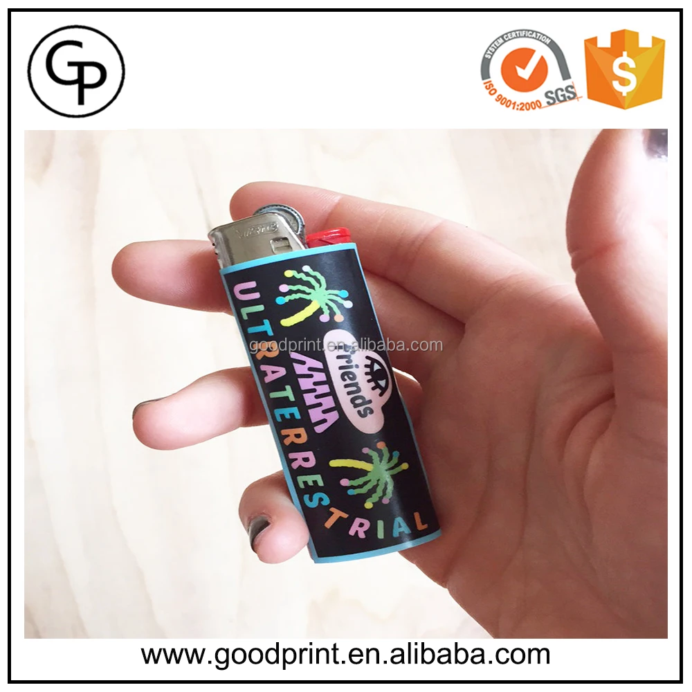 Direct Manufacturer Customized Waterproof Printed Lighter Sticker