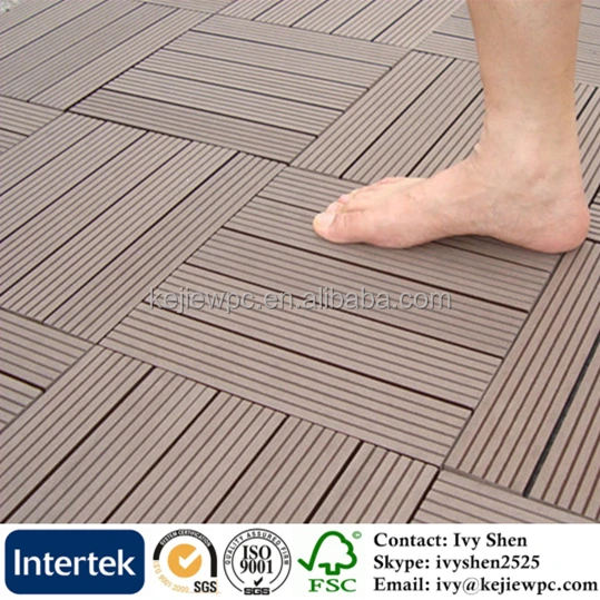 Interlock Tile Water Proof Boards Cheap Price Wood Plastic Composite Decking DIY Tile Interlock WPC DIY tile