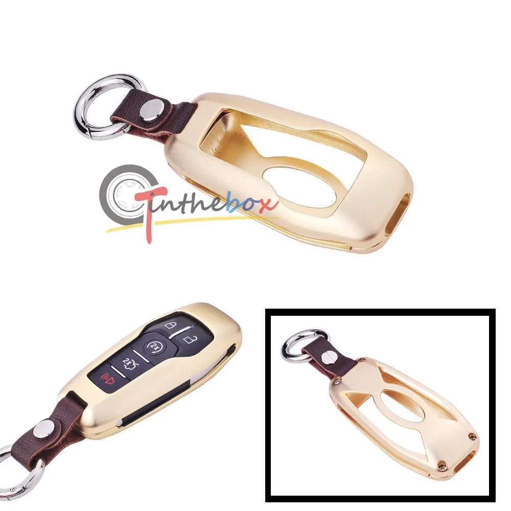 
Gold Aluminum Remote Key Fob Shell Cover For Ford Mustang Explorer Taurus F-150 