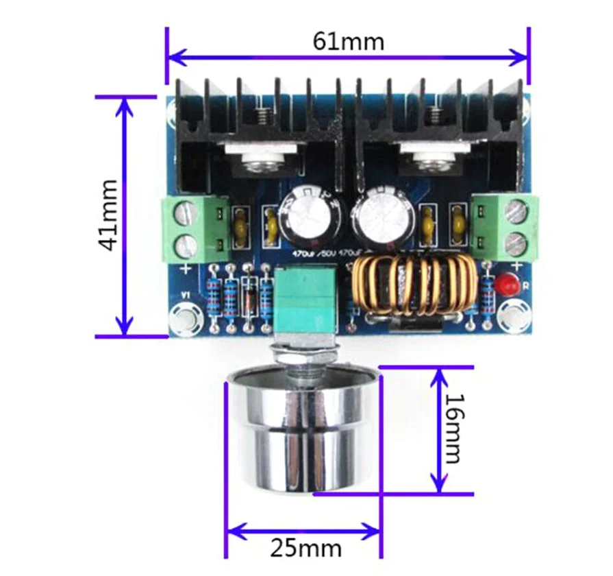 DC-DC Buck Module XH-M401 High Power DC Voltage Regulator XL4016E1 With Maximum Tire 8A Voltage Regulator