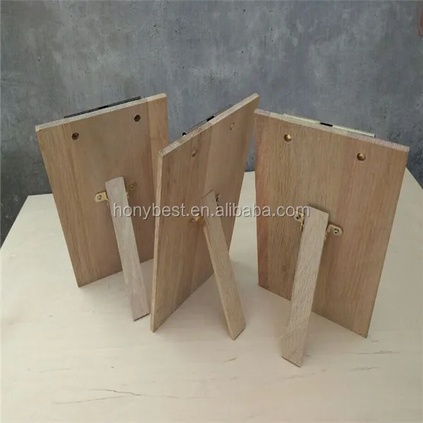 Wholesale Wooden Menu Holder Clipboard Check Presenter Custom Solid Wood Menu Board with Metal Clips / Stand For Restaurant Cafe