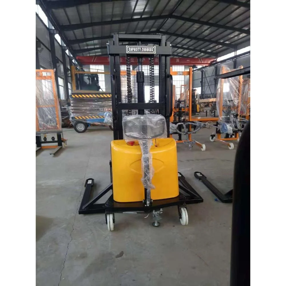 1T 2T electric stacker truck pallet lift stacker customizable