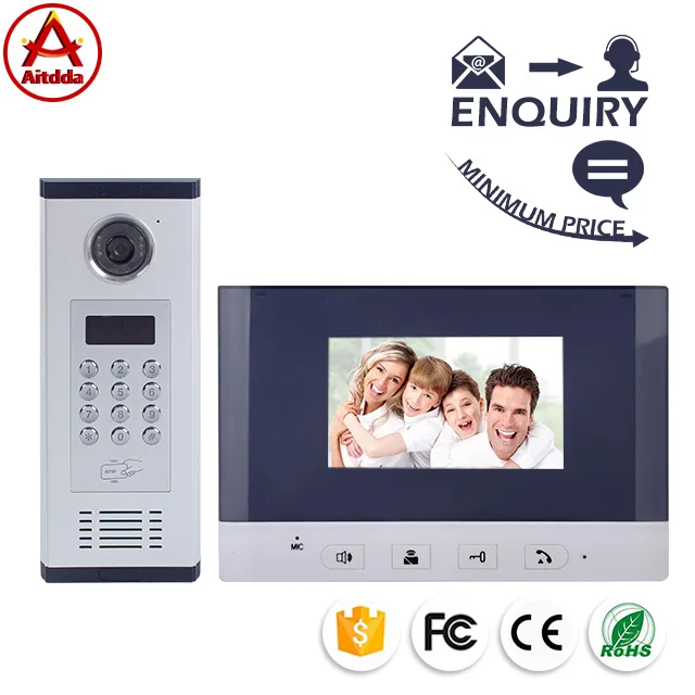 Aitdda CAT 5 network high quality Multi Apartment video door phone building audio / video intercom system for apartments