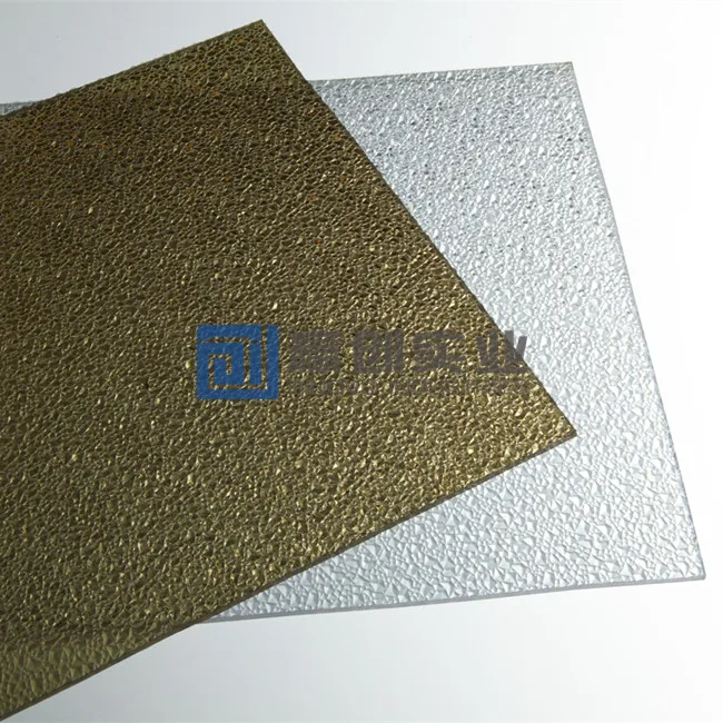 Plastic 100%  Colored PC Embossed Polycarbonate Sheet