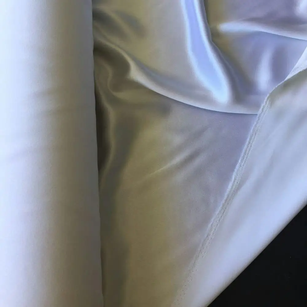 
bleached white silk crepe charmeuse satin fabric 