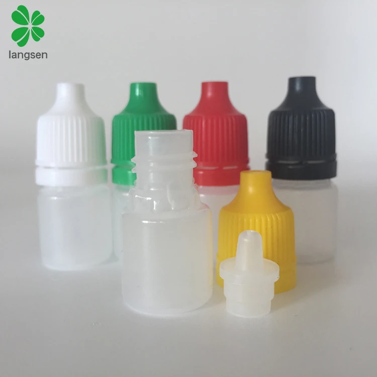 Low MOQ plastic HDPE 3ml drop bottle, liquid dropper bottle container in stock BPA free custom logo