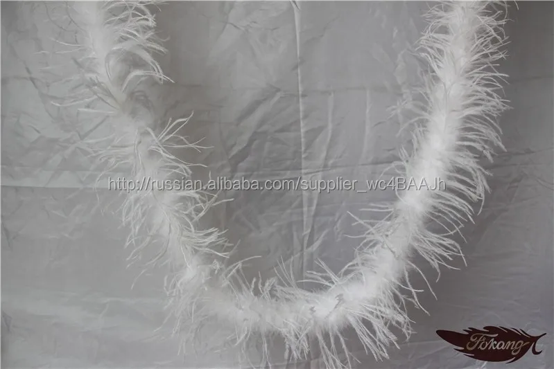 Ostrich feather boas - white