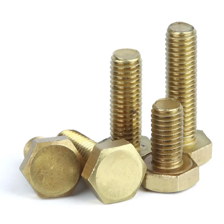 DIN933 brass hex bolt m9