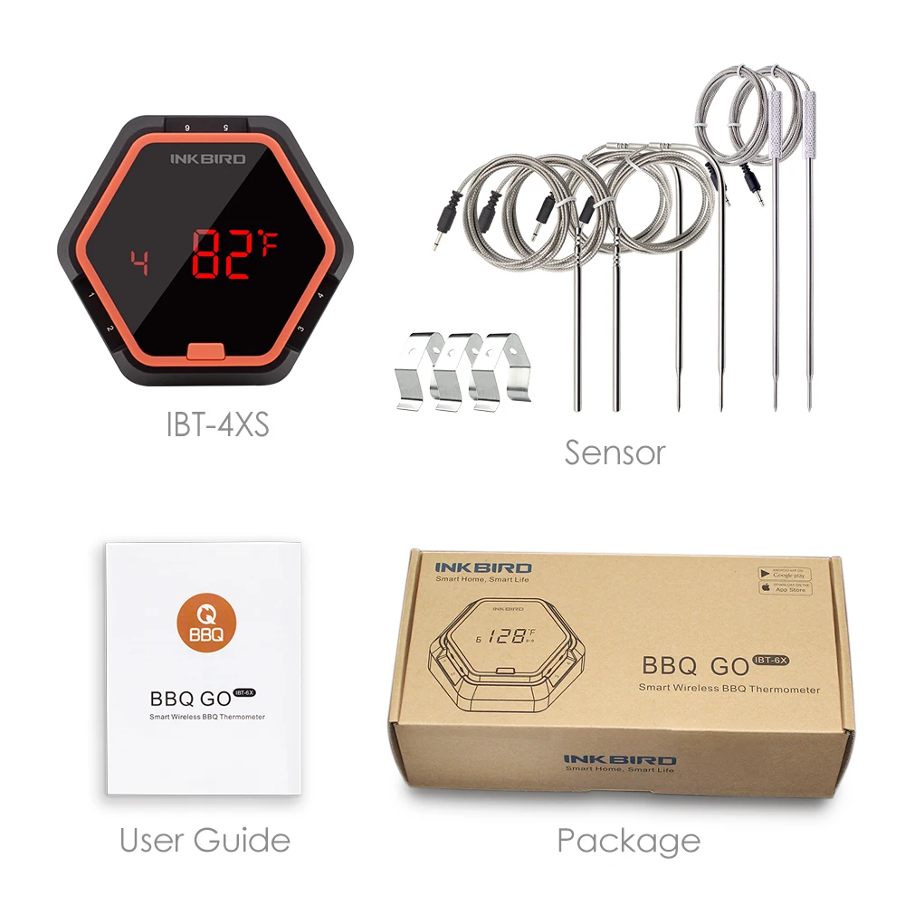 Inkbird Smart Digital Wireless Meat Thermometer IBT-6X With Six Probe