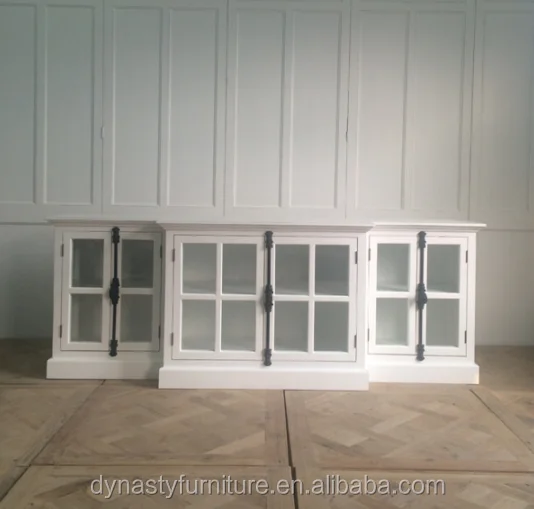 antique french style new model wooden tv cabinet with showcase
