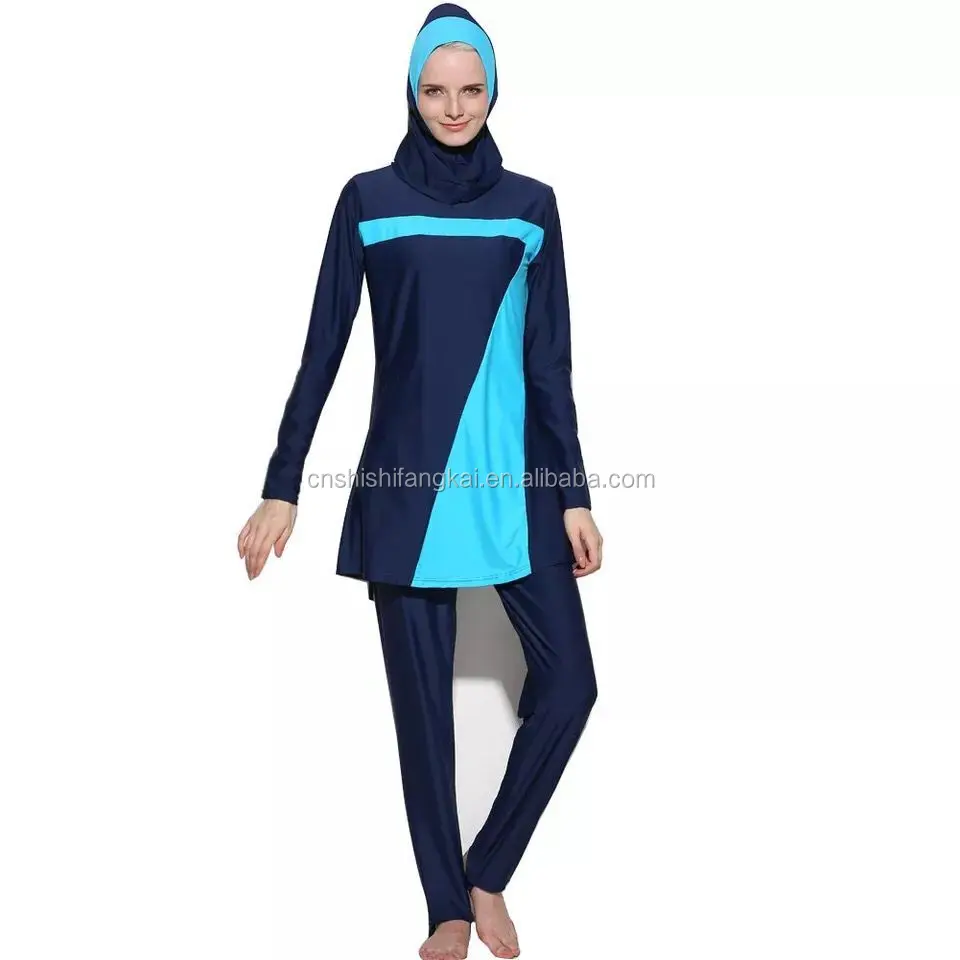 women lady muslim islam swimwear with hat swimsuit tankini full cover latex bathing suit party wear surf wear