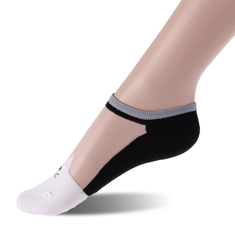 Women Solmate Low Cut Transparent Crystal  Lace Boot Socks Seller