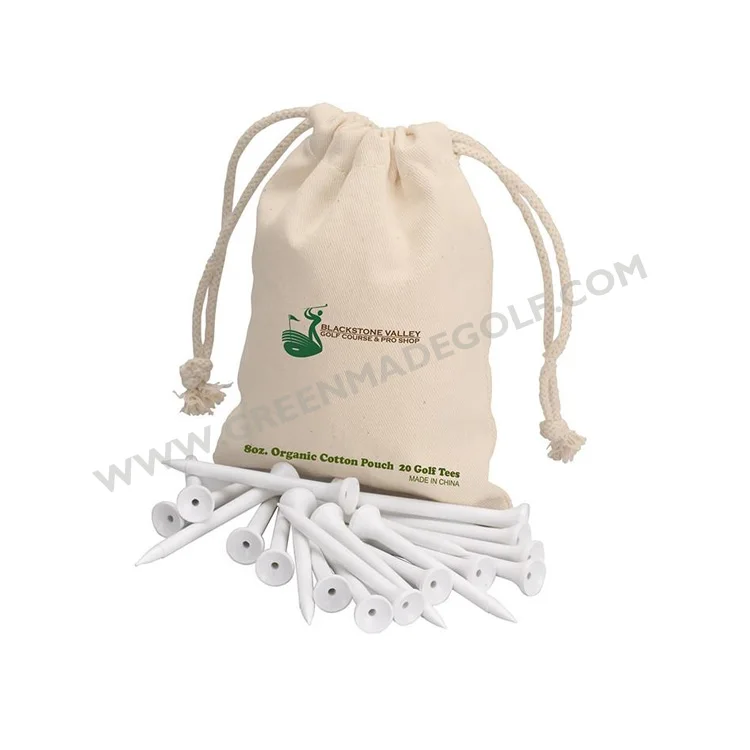 Custom Golf Tees Velvet golf Pouch Bag custom gift bags with embroidered logo