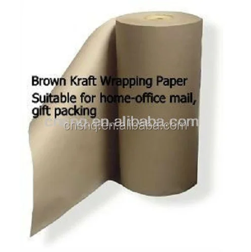 
S&Q Brown Kraft Wrapping Paper Roll (Gift, Parcel, Book packing) 