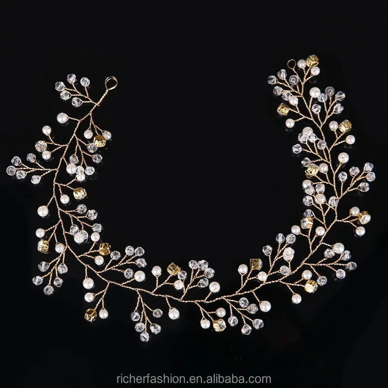 Elegant handmade crystal rhinestone wedding bridal hair accessories