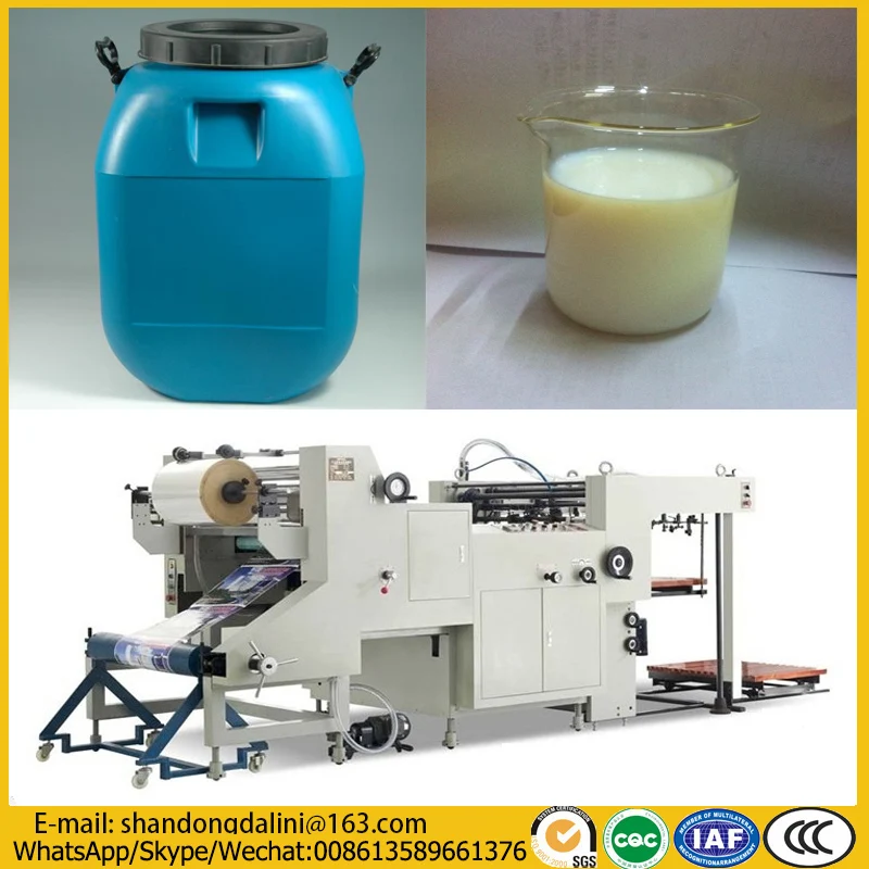 water-based dry bond acrylic lamination adhesive for BOPP film lamination on paper/water-based dry laminated adhesive