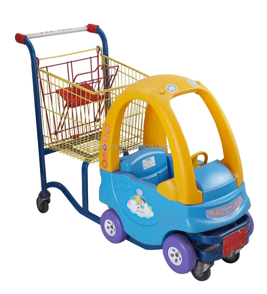 Kids Shopping Trolley Cart With funny Toy Child Car Seats