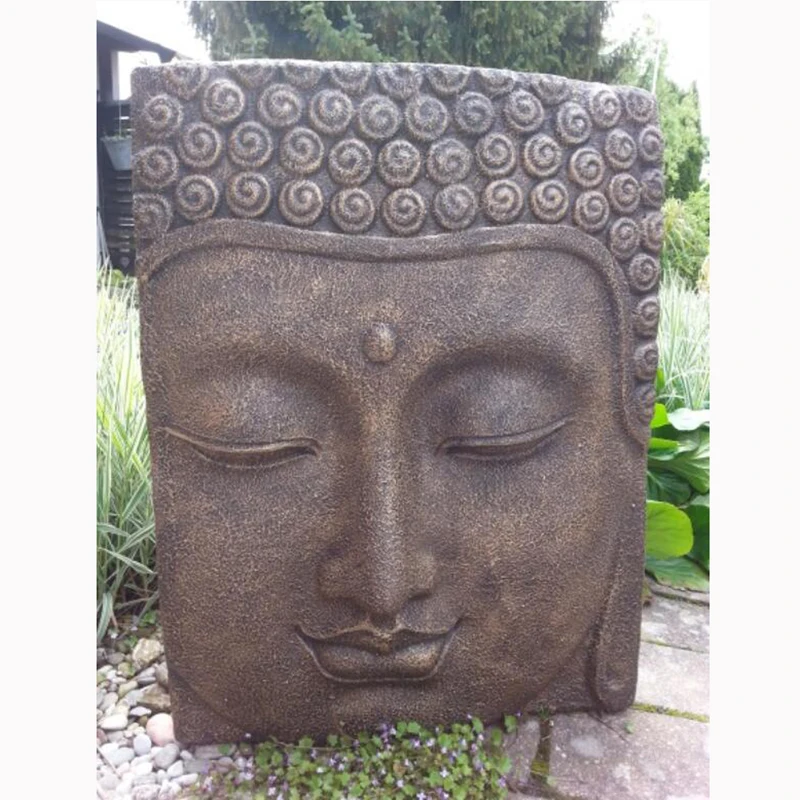 Garden Decoration Bronze Buddha Face Relief Sculpture