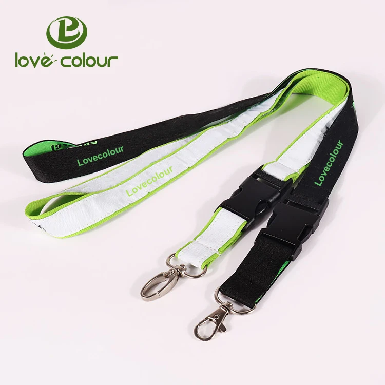 
Custom Polyester Woven Satin Lanyard With Double Layer 