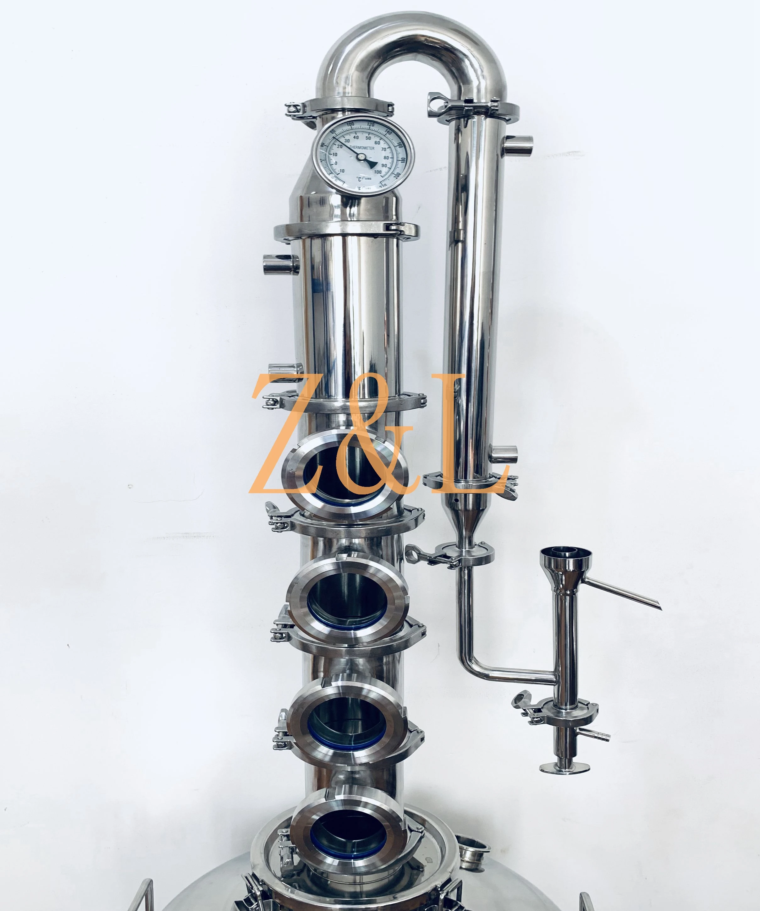 4 inch ss stainless steel moonshine reflux still column for vodka whiskey gin