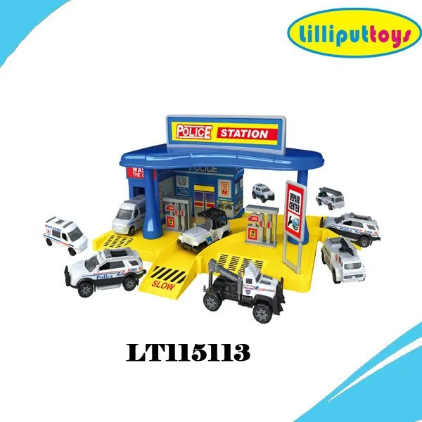 Литая металлическая модель автомобиля, полицейский участок, игрушки с сертификатами США и ЕС