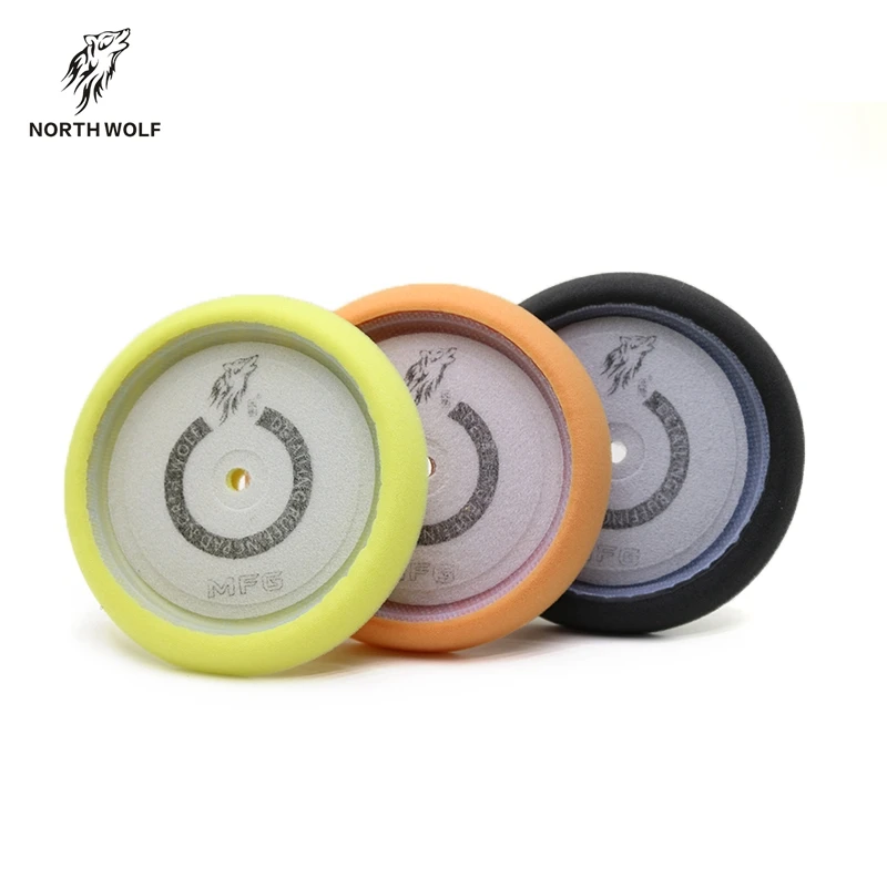 North Wolf Polishing Pad Car Detailing Curved Back Foam Buffing Pad Auto Car Care Polishing Pad