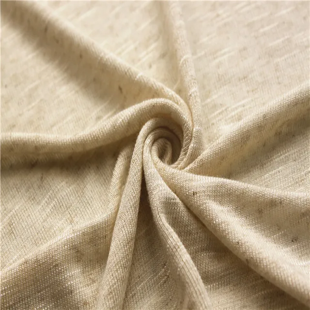 Высококачественная трикотажная ткань из льняной вискозы для футболок