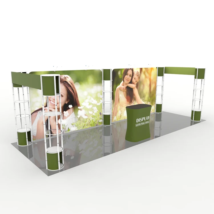 Popular aluminum stand tension fabric display 10 x 20 trade show booth
