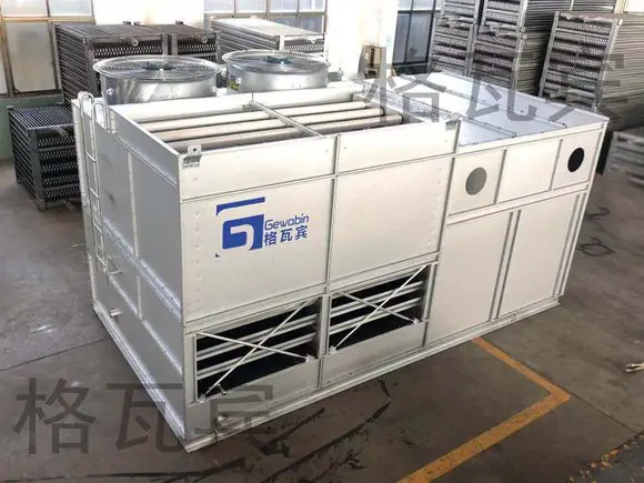 
aluminium tube evaporative condenser for fish cold storage 