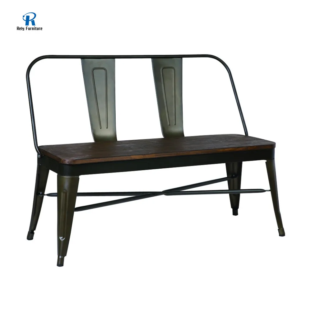 Newest design solid wood highback bench long chair