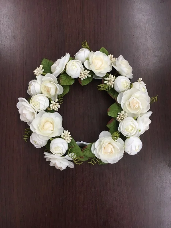 wholesale  beautiful artificial flower wreath for decoration