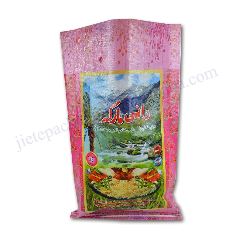 Индивидуальные 25 кг pp плетеные пакеты для риса басмати экспорт в Пакистан, Афганистан, Дубай