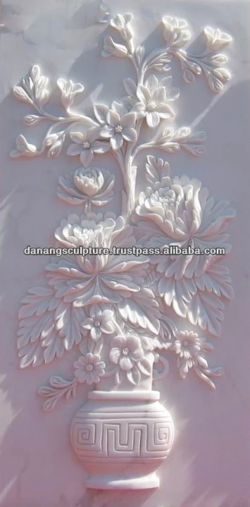 Custom Home Decoration Flower stone relief natural stone wall panels exterior stone wall panels outdoor