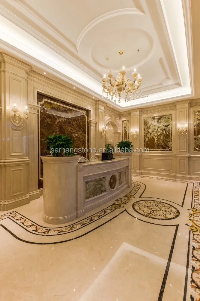 Кухонное мраморное напольное покрытие water jet