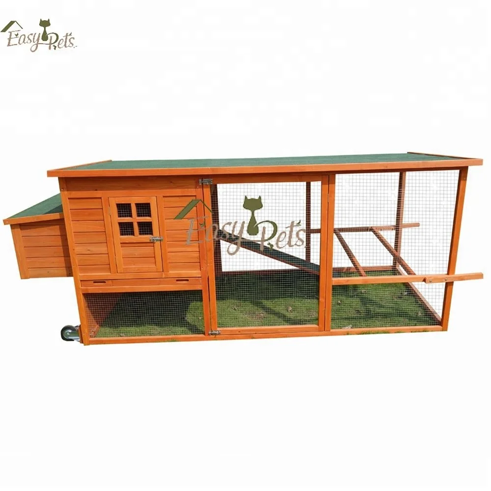 Outdoor mobile large egg Breeding chicken coop wooden hen broiler Prefab Poultry Farm house design